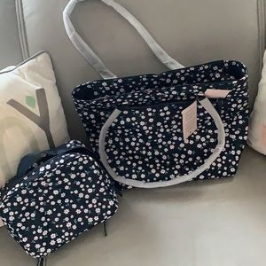 Kate Spade Floral Tote Bag w/ Cosmetic Bag